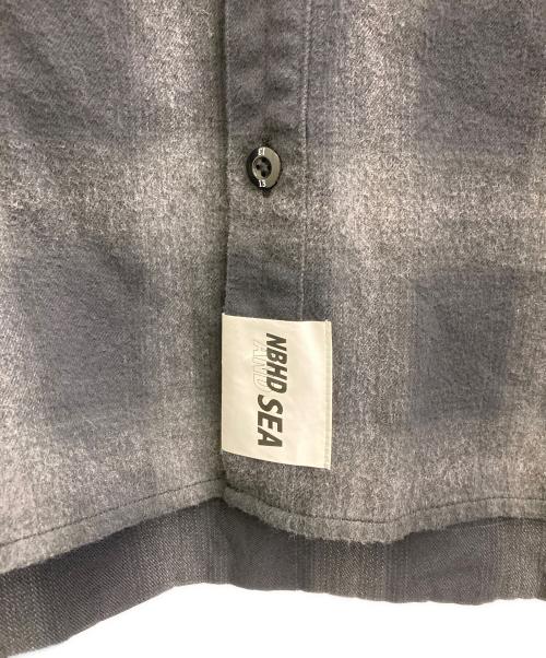 NEIGHBORHOOD（ネイバーフッド）NEIGHBORHOOD (ネイバーフッド) WIND AND SEA (ウィンダンシー) OMBRE CHECK SHIRT ブラック サイズ:Ｌの古着・服飾アイテム