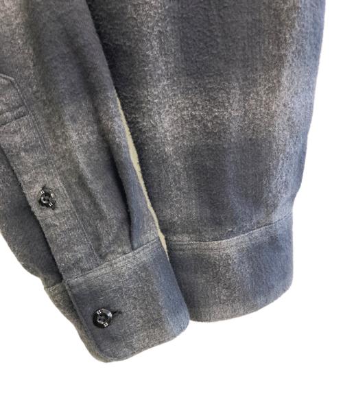 NEIGHBORHOOD（ネイバーフッド）NEIGHBORHOOD (ネイバーフッド) WIND AND SEA (ウィンダンシー) OMBRE CHECK SHIRT ブラック サイズ:Ｌの古着・服飾アイテム