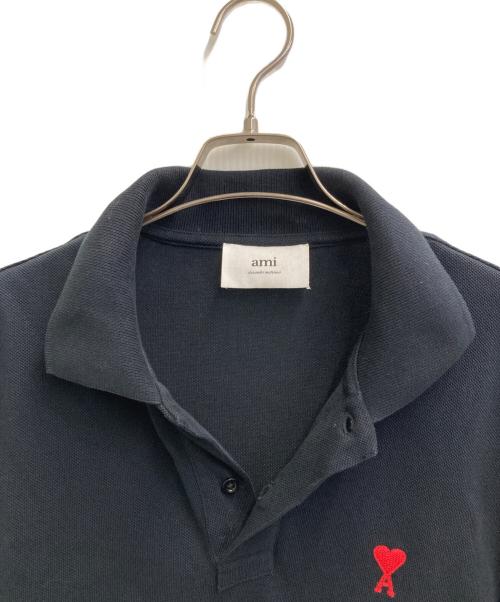 AMI Alexandre Mattiussi（アミアレクサンドルマテュッシ）AMI Alexandre Mattiussi (アミアレクサンドルマテュッシ) ポロシャツ ブラック サイズ:Ｍの古着・服飾アイテム