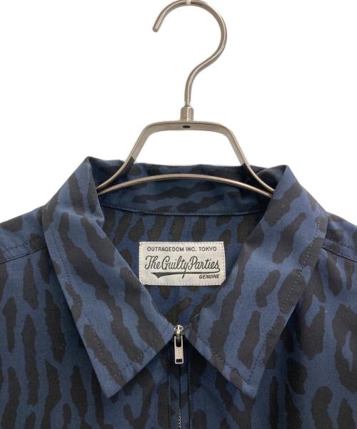 Dickies（ディッキーズ）Dickies (ディッキーズ) WACKO MARIA (ワコマリア) WORK SHIRT ブルー×ブラック サイズ:Ｍの古着・服飾アイテム