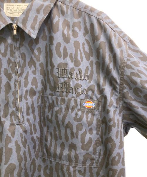Dickies（ディッキーズ）Dickies (ディッキーズ) WACKO MARIA (ワコマリア) WORK SHIRT ブルー×ブラック サイズ:Ｍの古着・服飾アイテム