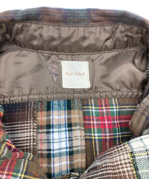 KARL HELMUT（カールヘルム）Karl Helmut (カールヘルム) チェックシャツ ブラウン サイズ:Lの古着・服飾アイテム