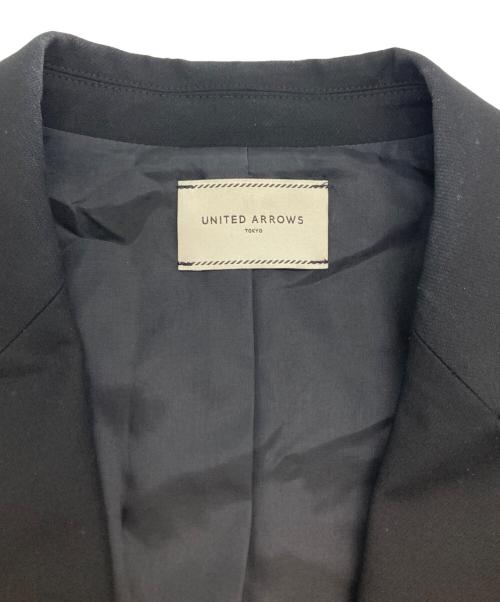 UNITED ARROWS（ユナイテッドアローズ）UNITED ARROWS (ユナイテッドアローズ) テーラードカラー ロングベスト ブラック サイズ:freeの古着・服飾アイテム