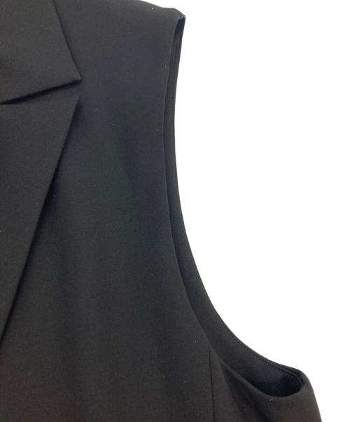 UNITED ARROWS（ユナイテッドアローズ）UNITED ARROWS (ユナイテッドアローズ) テーラードカラー ロングベスト ブラック サイズ:freeの古着・服飾アイテム