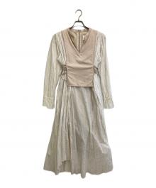 Ameri（アメリ）の古着「WASHI LAYERED DRESS」｜ホワイト