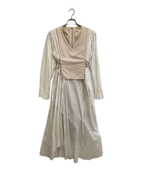 Ameri（アメリ）Ameri (アメリ) WASHI LAYERED DRESS ホワイト サイズ:Sの古着・服飾アイテム