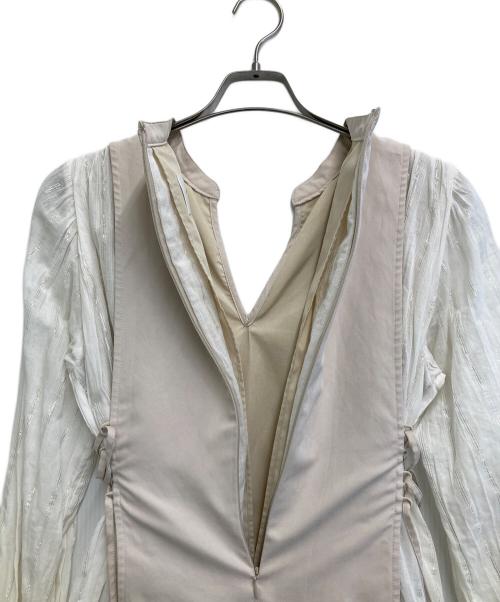 Ameri（アメリ）Ameri (アメリ) WASHI LAYERED DRESS ホワイト サイズ:Sの古着・服飾アイテム