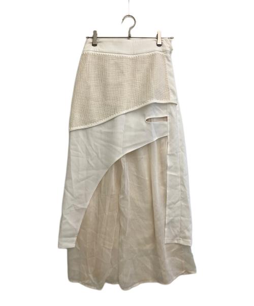 Ameri（アメリ）Ameri (アメリ) アシンメトリーレイヤードスカート ホワイト サイズ:-の古着・服飾アイテム