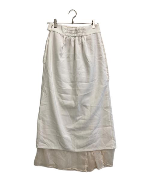 Ameri（アメリ）Ameri (アメリ) アシンメトリーレイヤードスカート ホワイト サイズ:-の古着・服飾アイテム