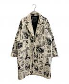 hysterics×Destroy All Monstersヒステリックス×デストロイ オール モンスターズ）の古着「チェスターコート」｜アイボリー×ブラック