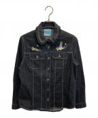 PINK HOUSE×Peter Rabbitピンクハウス×ピーターラビット）の古着「デニムシャツ」｜ブラック