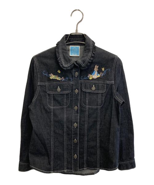 PINK HOUSE（ピンクハウス）PINK HOUSE (ピンクハウス) Peter Rabbit (ピーターラビット) デニムシャツ ブラック サイズ:3の古着・服飾アイテム