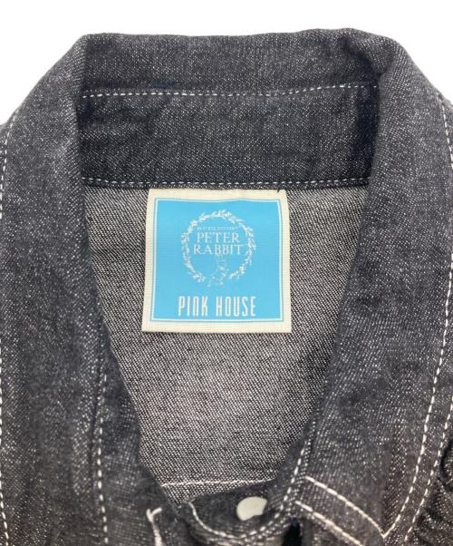 PINK HOUSE（ピンクハウス）PINK HOUSE (ピンクハウス) Peter Rabbit (ピーターラビット) デニムシャツ ブラック サイズ:3の古着・服飾アイテム