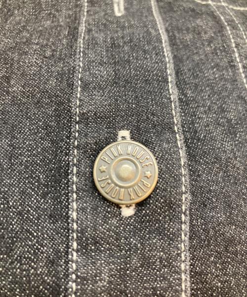 PINK HOUSE（ピンクハウス）PINK HOUSE (ピンクハウス) Peter Rabbit (ピーターラビット) デニムシャツ ブラック サイズ:3の古着・服飾アイテム