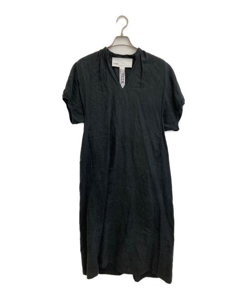 ticca（ティッカ）TICCA (ティッカ) 24SS リネンバルーンスリーブワンピース ブラック サイズ:SIZE Freeの古着・服飾アイテム