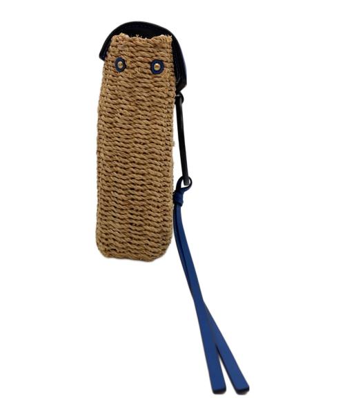 TORY BURCH（トリーバーチ）TORY BURCH (トリーバーチ) Miller Straw Crossbody ブルー×ベージュの古着・服飾アイテム