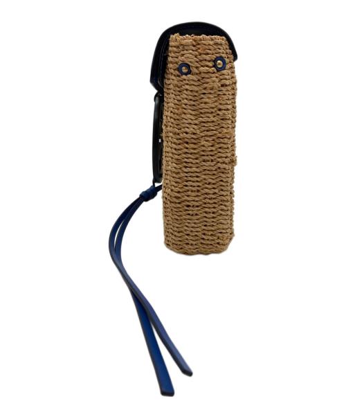 TORY BURCH（トリーバーチ）TORY BURCH (トリーバーチ) Miller Straw Crossbody ブルー×ベージュの古着・服飾アイテム