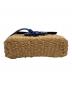 中古・古着 TORY BURCH (トリーバーチ) Miller Straw Crossbody ブルー×ベージュ：13000円
