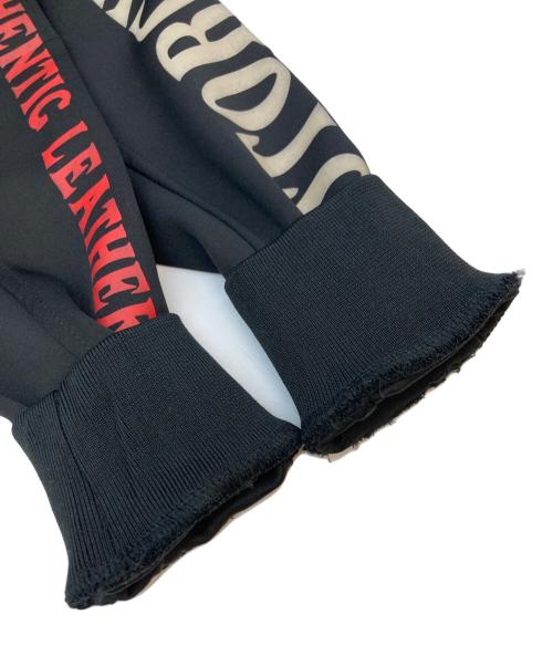 VANSON（バンソン）VANSON (バンソン) クロスボーン 刺繍プリント ボリュームネック ジャージ トラックジャケット ブラック サイズ:Mの古着・服飾アイテム