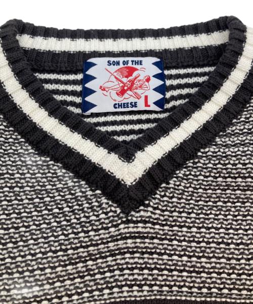 son of the cheese（（サノバチーズ））SON OF THE CHEESE (（サノバチーズ）) 50% V knit グレー サイズ:Lの古着・服飾アイテム