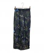 ticcaティッカ）の古着「25SSフラワープリントパンツ」｜ブラック