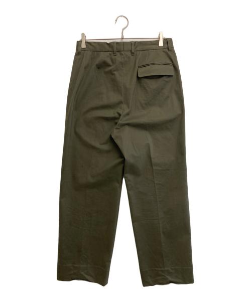 nano・universe（ナノ・ユニバース）nano・universe (ナノ・ユニバース) 25AW ピーチサテン ストレートフィット トラウザーズ グリーン サイズ:Mの古着・服飾アイテム