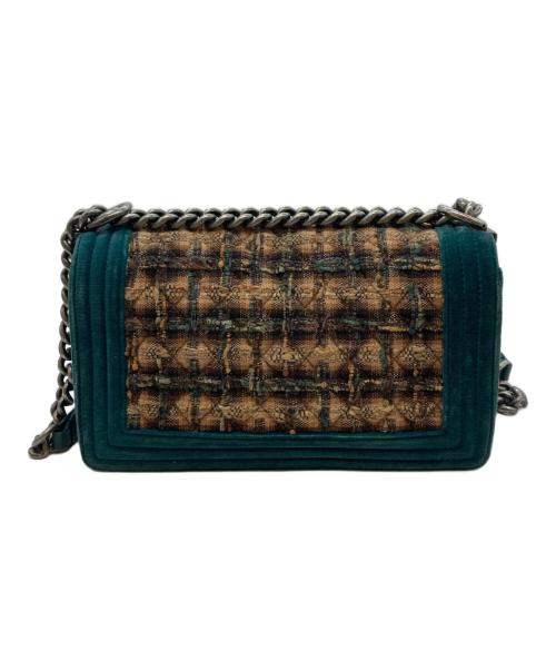 CHANEL（シャネル）CHANEL (シャネル) チェーンショルダーバッグ グリーン×ブラウン サイズ:-の古着・服飾アイテム