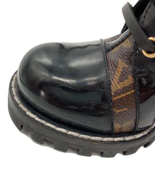 LOUIS VUITTON（ルイ ヴィトン）LOUIS VUITTON (ルイ ヴィトン) スタートレイルアンクルブーツ ブラウン×ブラック サイズ:37 1/2の古着・服飾アイテム