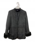 BLUMARINEブルマリン）の古着「ムートンコート」｜ブラック