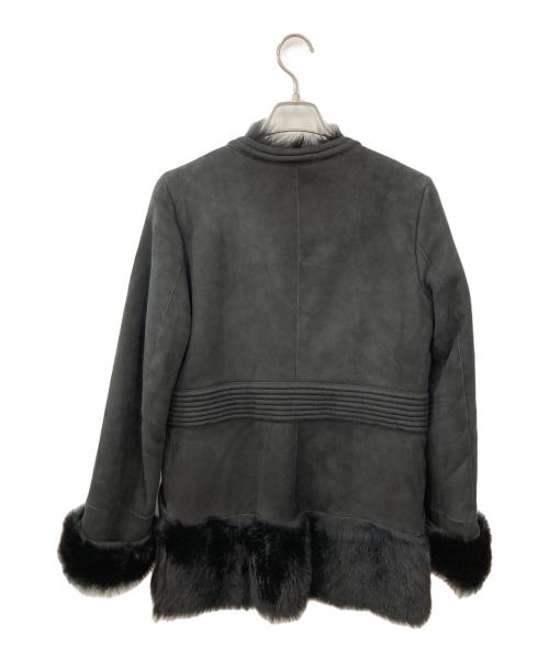 BLUMARINE（ブルマリン）BLUMARINE (ブルマリン) ムートンコート ブラック サイズ:40の古着・服飾アイテム