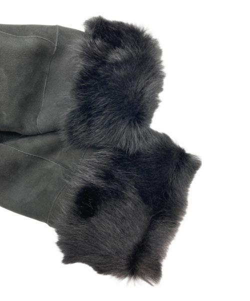 BLUMARINE（ブルマリン）BLUMARINE (ブルマリン) ムートンコート ブラック サイズ:40の古着・服飾アイテム