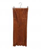 PLEATS PLEASEプリーツプリーズ）の古着「スカート」｜ブラウン