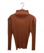 PLEATS PLEASEプリーツプリーズ）の古着「プリーツカットソー」｜ブラウン