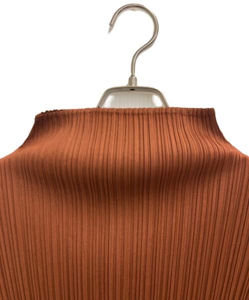 PLEATS PLEASE（プリーツプリーズ）PLEATS PLEASE (プリーツプリーズ) プリーツカットソー ブラウン サイズ:34の古着・服飾アイテム