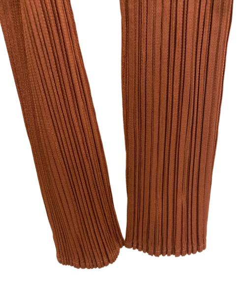 PLEATS PLEASE（プリーツプリーズ）PLEATS PLEASE (プリーツプリーズ) プリーツカットソー ブラウン サイズ:34の古着・服飾アイテム