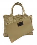 BOTTEGA VENETAボッテガベネタ）の古着「カバPM イントレチャート トートバッグ」｜クリーム