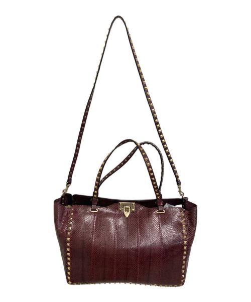 VALENTINO GARAVANI（ヴァレンティノ・ガラヴァーニ）VALENTINO GARAVANI (ヴァレンティノ・ガラヴァーニ) トートバッグ レッド サイズ:-の古着・服飾アイテム