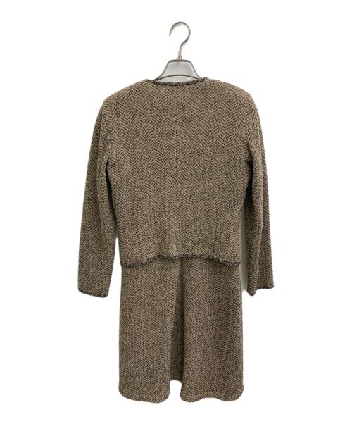 CELINE（セリーヌ）CELINE (セリーヌ) パイル地セットアップワンピース ブラウン サイズ:38の古着・服飾アイテム