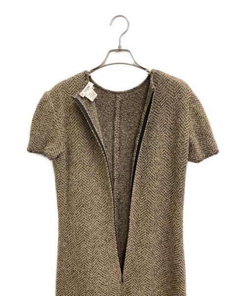 CELINE（セリーヌ）CELINE (セリーヌ) パイル地セットアップワンピース ブラウン サイズ:38の古着・服飾アイテム