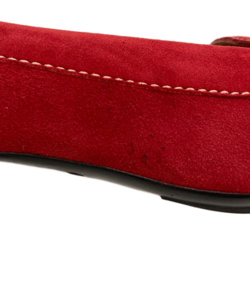 TOD'S（トッズ）TOD'S (トッズ) スウェードパンプス レッド サイズ:24の古着・服飾アイテム