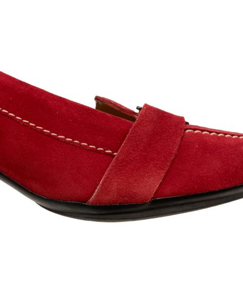 TOD'S（トッズ）TOD'S (トッズ) スウェードパンプス レッド サイズ:24の古着・服飾アイテム