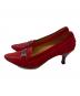 中古・古着 TOD'S (トッズ) スウェードパンプス レッド サイズ:24：12000円