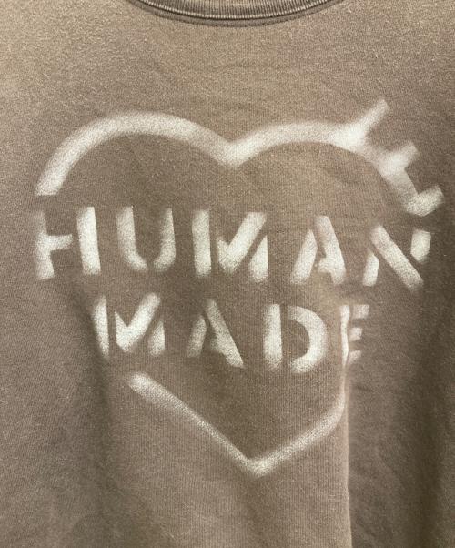 HUMAN MADE（ヒューマンメイド）HUMAN MADE (ヒューマンメイド) MILITARY SWEATSHIRT ブラウン サイズ:XLの古着・服飾アイテム