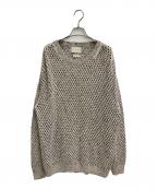 YOKEヨーク）の古着「MESHED KNIT CREWNECK」｜ベージュ