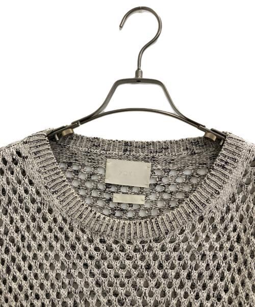 YOKE（ヨーク）YOKE (ヨーク) MESHED KNIT CREWNECK ベージュ サイズ:2の古着・服飾アイテム