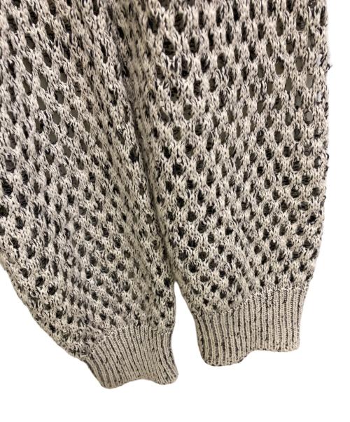 YOKE（ヨーク）YOKE (ヨーク) MESHED KNIT CREWNECK ベージュ サイズ:2の古着・服飾アイテム