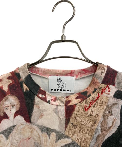 rurumu（ルルムウ）rurumu (ルルムウ) プリントカットソー マルチカラー サイズ:XLの古着・服飾アイテム