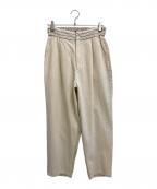 pas de calaisパドカレ）の古着「リネンコットンパンツ」｜アイボリー