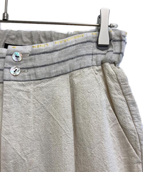 pas de calais（パドカレ）pas de calais (パドカレ) リネンコットンパンツ アイボリー サイズ:34 未使用品の古着・服飾アイテム