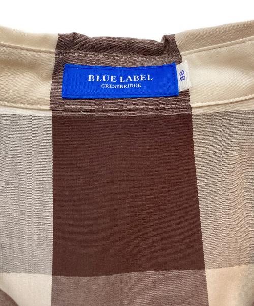 BLUE LABEL CRESTBRIDGE（ブルーレーベルクレストブリッジ）BLUE LABEL CRESTBRIDGE (ブルーレーベルクレストブリッジ) チェック柄ワンピース ベージュ サイズ:SIZE 38の古着・服飾アイテム